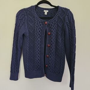 L.L. Bean Cotton Cardigan, Navy